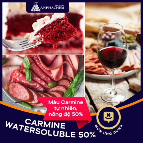 MÀU CARMINE TỰ NHIÊN NỒNG ĐỘ 50% - CARMINE WATERSOLUBLE 50%