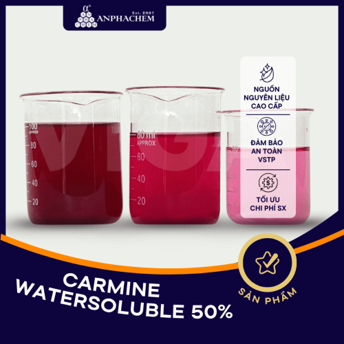 MÀU CARMINE TỰ NHIÊN NỒNG ĐỘ 50% - CARMINE WATERSOLUBLE 50%