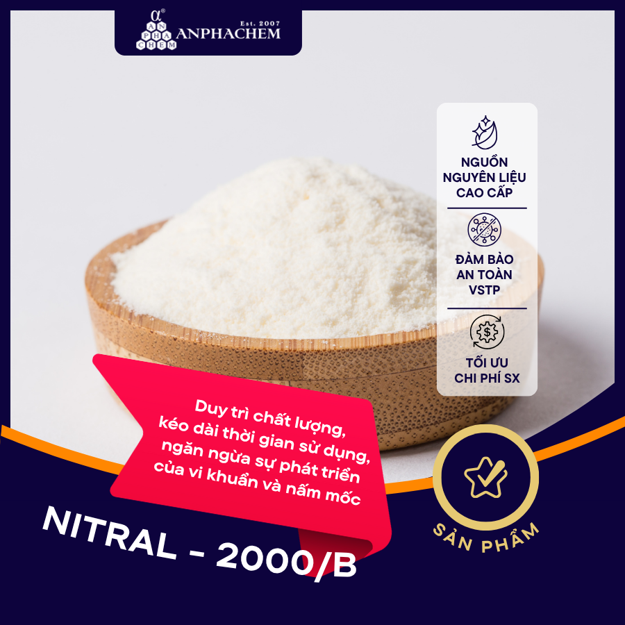 CHẤT BẢO QUẢN CHO THỊT CHẾ BIẾN NITRAL 2000/B